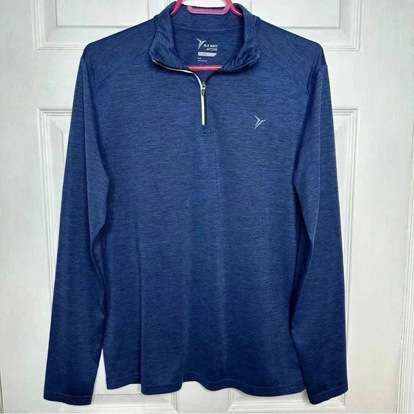Old  Navy Active Quarter Zip Shirt Blue Size Small - Picture 1 of 16